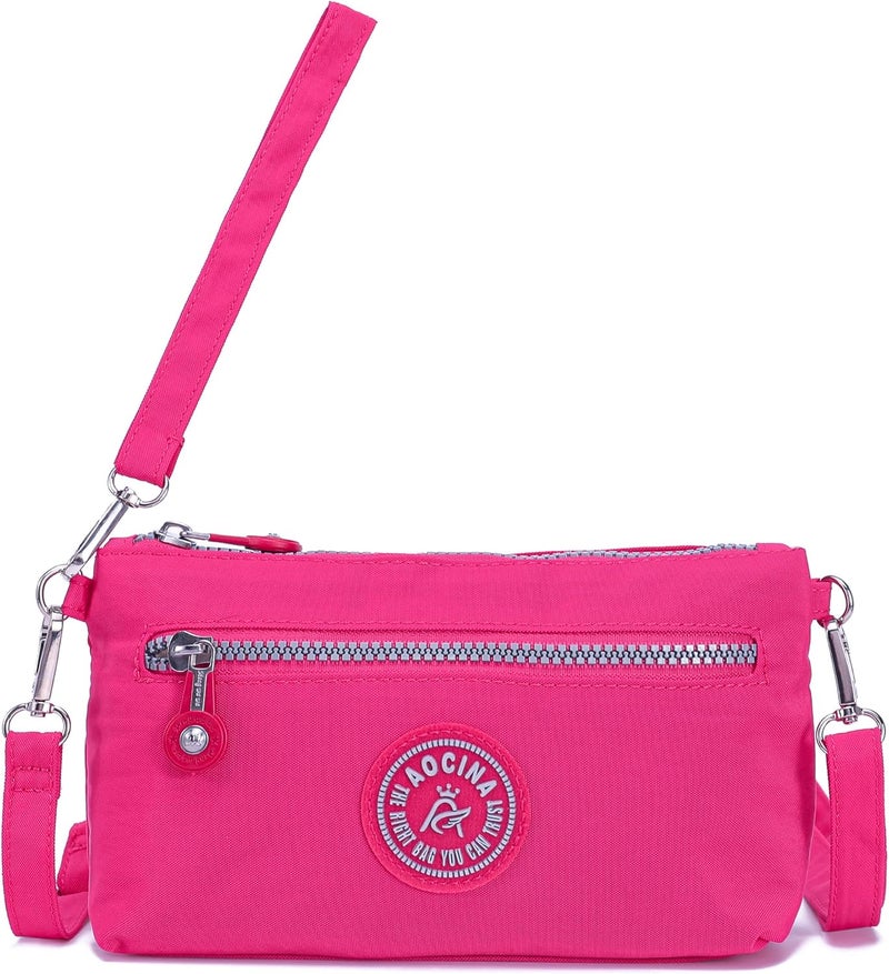 AOCINA Small Wristlet Wallet for Women RFID Blocking Crossbody Purse Gifts for Valentines Day Nylon Cell Phone Purses - Image 1